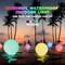 4 Packs Led Beach Ball Toy with 16 Colors Lights and 4 Light Modes - Pool Toys